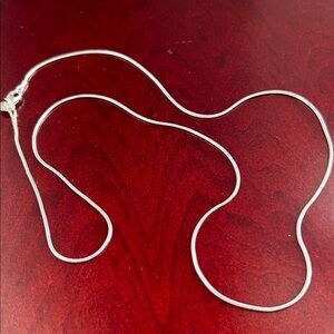 Sterling silver 925 snake chain Lobster clasp 24” Vintage 92.5% sterling